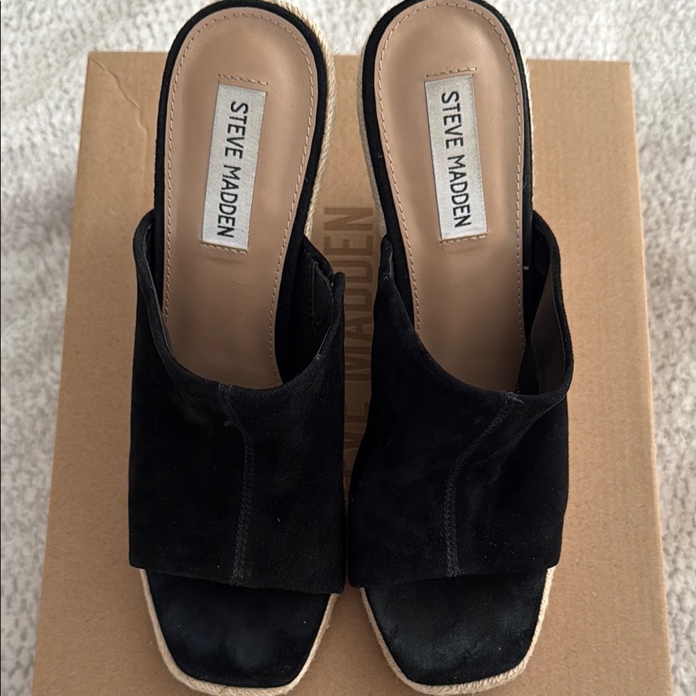 Steve Madden Black Women's Wedges